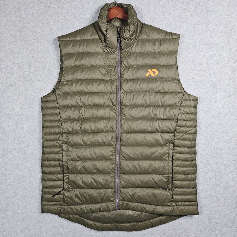 First Lite Men's Large Green Puffer Vest Brooks Down Hunting Packable Insulated